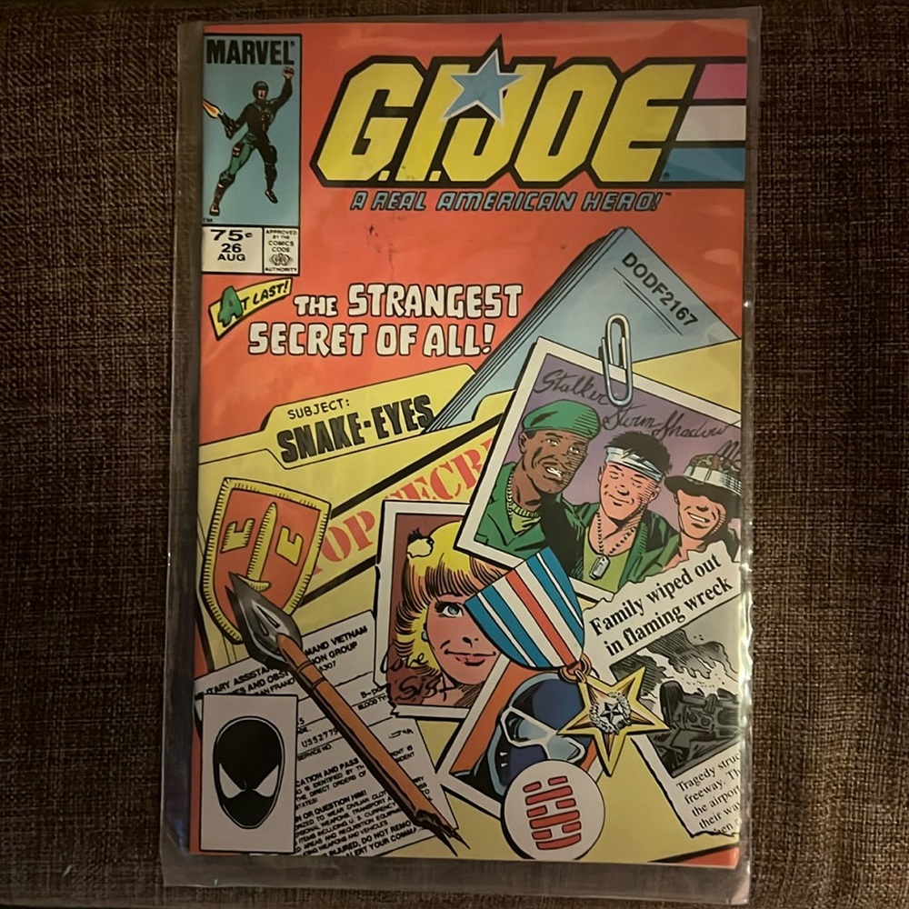 GI Joe Real American Hero #26 NM- 9.2 Newsstand! 1st Print Snake-Eyes Origin!